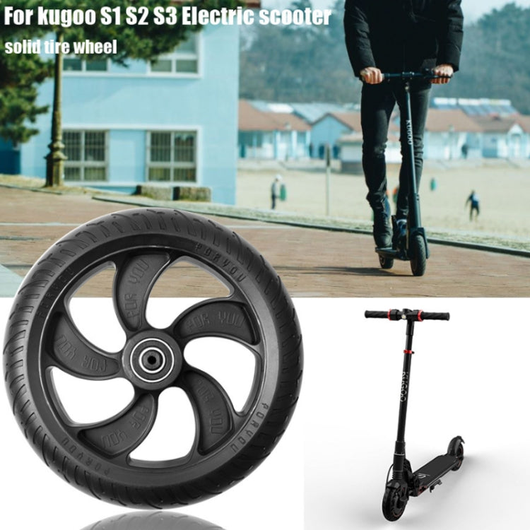 8 inch Scooter Plastic Front Wheel Accessories For KUGOO S1/S2/S3(Black) - Accessories & Parts by buy2fix | Online Shopping UK | buy2fix