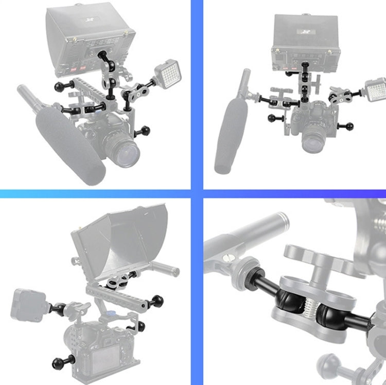 Ball Head Adapter Adjustable Screw Fixed Mount Camera Underwater Diving Photography Lights Bracket(M5 Screw Black) by buy2fix