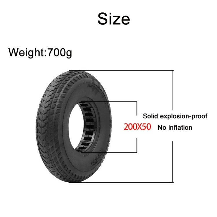8 inch Hollow Solid Rubber Tire For Xiaomi Scooter, Color: Black - Accessories & Parts by buy2fix | Online Shopping UK | buy2fix