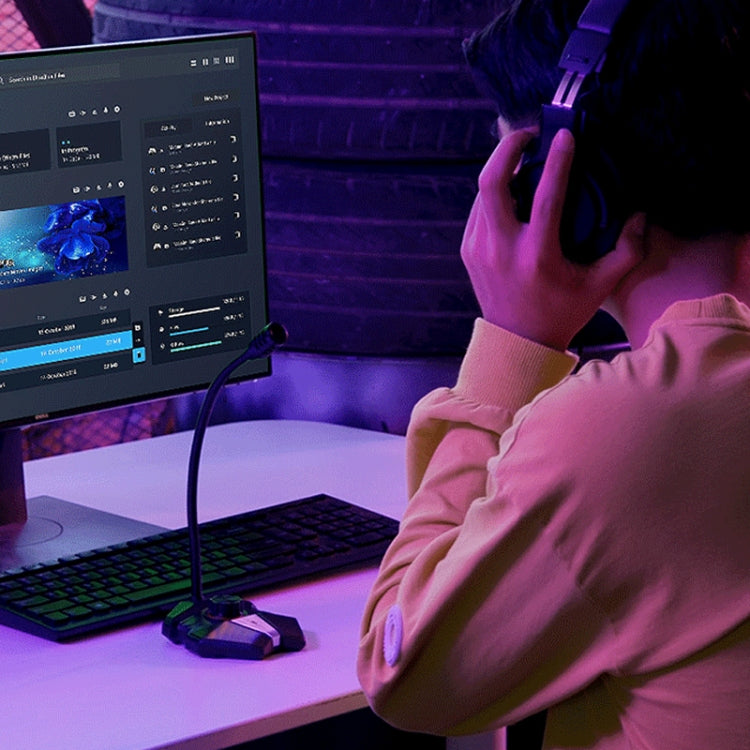 3.5mm JK Omni-directional Pick-up Microphone Built-in Sound Card Flexible Gaming Mic - Microphone by buy2fix | Online Shopping UK | buy2fix