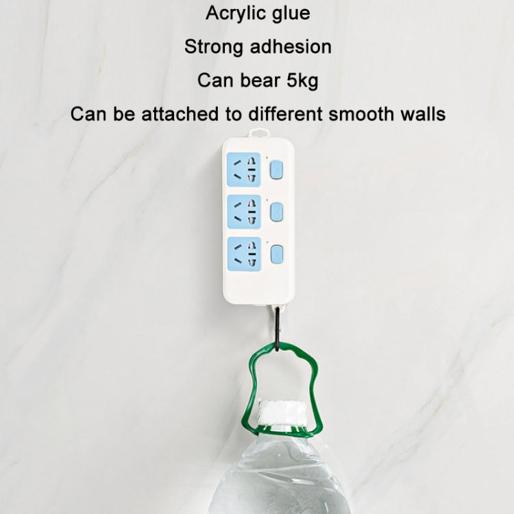 10pcs Traceless Wall Hanging Multifunction Plug-in Rack, Specification: Double - Shelf & Hooks by buy2fix | Online Shopping UK | buy2fix