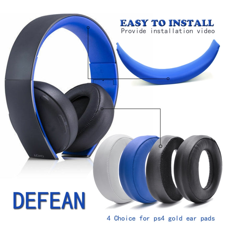 2 PCS Headphone Sponge Cover for SONY PS3 PS4 7.1 Gold,Style: Gray Earpads - Earmuff & Pad by buy2fix | Online Shopping UK | buy2fix