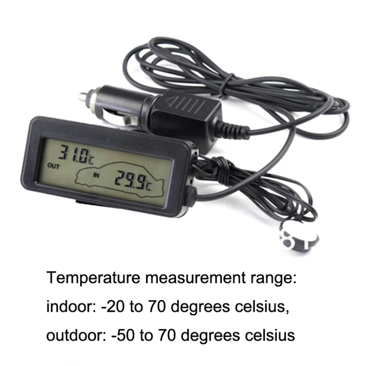 Car Inside and Outside Backlit Mini Digital Thermometer(Blue) - Clocks & Car Meters by buy2fix | Online Shopping UK | buy2fix