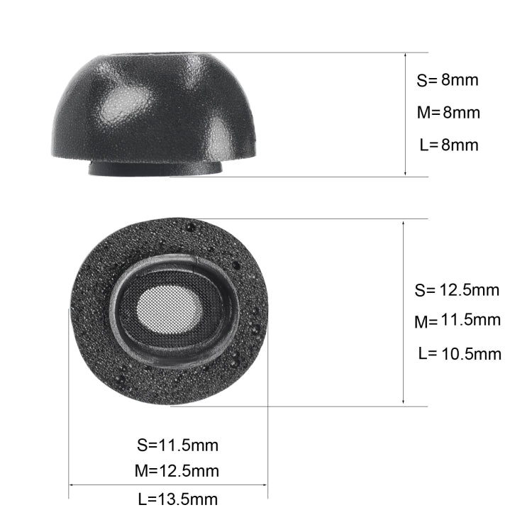 2 PCS Earbuds Memory Foam Ear Caps For TWS Airpods Pro,Size: Small Black - Apple Accessories by buy2fix | Online Shopping UK | buy2fix