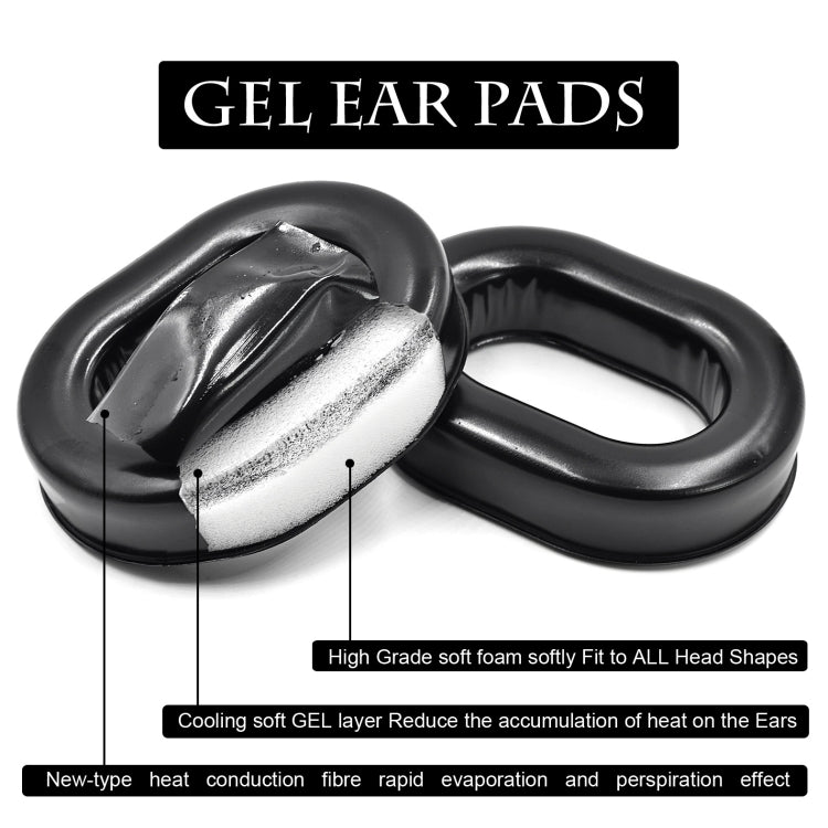 2pcs Sound-Isolating Foam Cover Headphone Cover For David Clark H10(Black Gel) by buy2fix