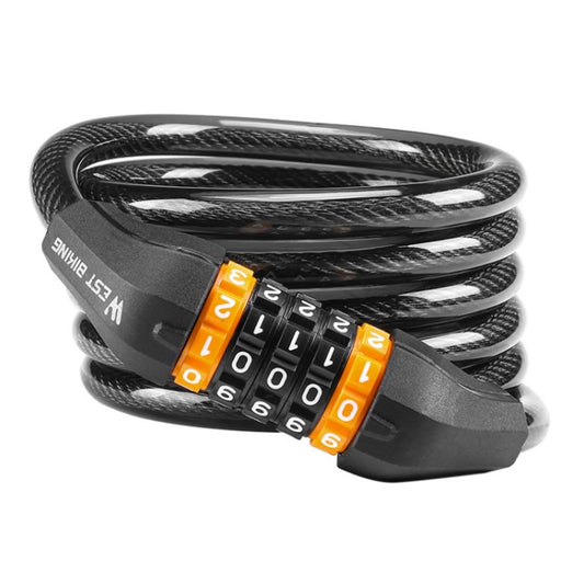 WEST BIKING Bicycle Anti-Theft Cable Combination Lock, Length: 2M by WEST BIKING