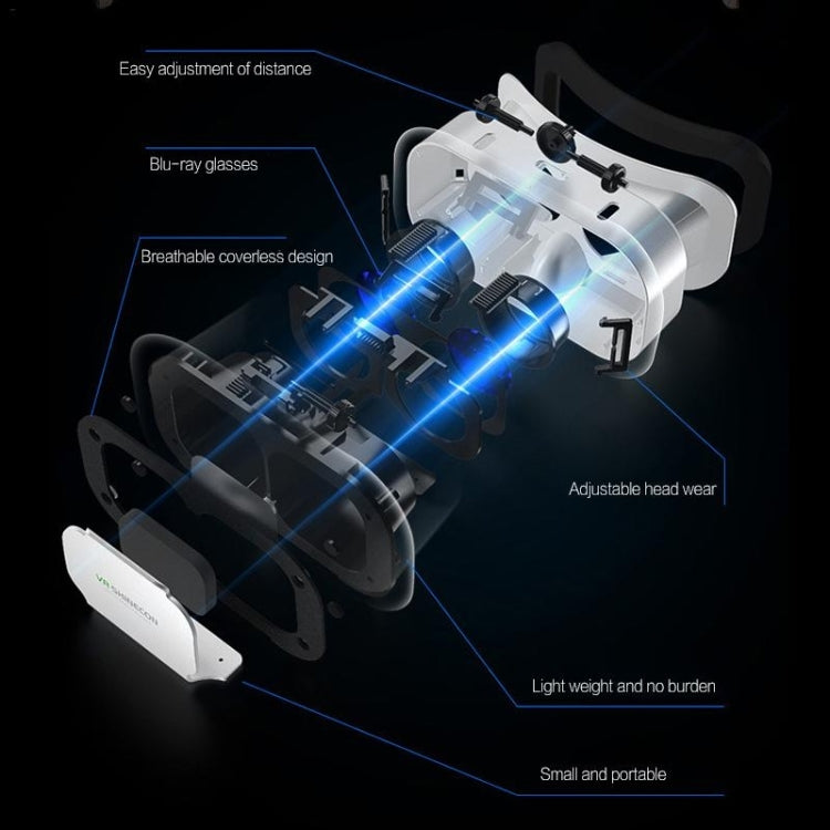 G05A 5th 3D VR Glasses Virtual Glasses with Y1 White - VR Headset by buy2fix | Online Shopping UK | buy2fix