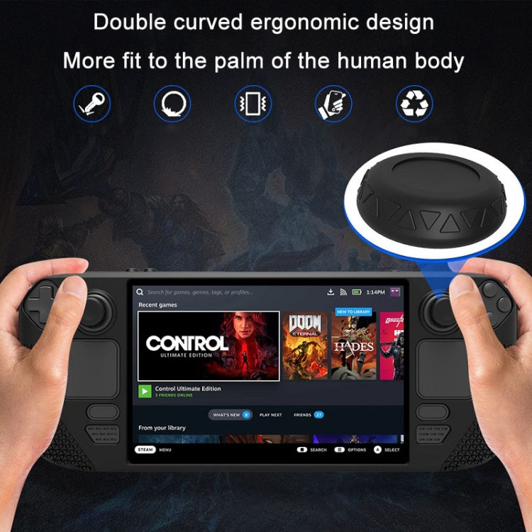 All-Inclusive Silicone Cover With Button Cap For Steam Deck(Red) by buy2fix