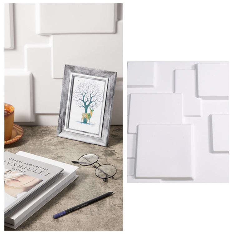 PVC Material Stereo 3D Shooting Background Board Photo Props,50 X 50cm(D095 Square Brick White) - Other by buy2fix | Online Shopping UK | buy2fix