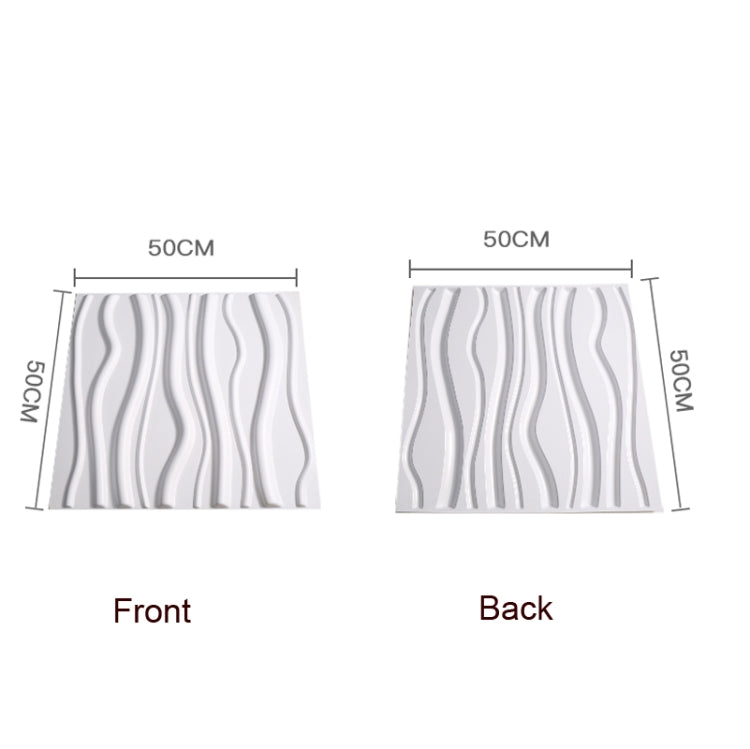 PVC Material Stereo 3D Shooting Background Board Photo Props,50 X 50cm(D081 Waves White) - Other by buy2fix | Online Shopping UK | buy2fix