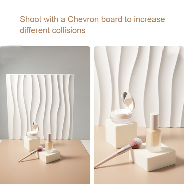 PVC Material Stereo 3D Shooting Background Board Photo Props,50 X 50cm(D105 Ripple White) - Other by buy2fix | Online Shopping UK | buy2fix