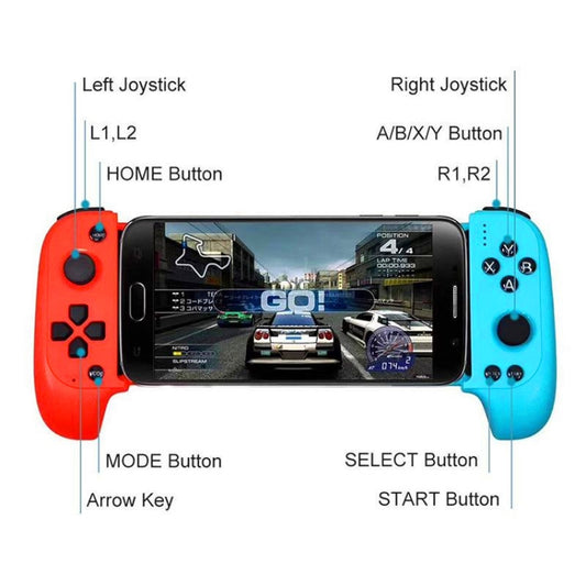 STK-7007F Wireless Bluetooth Stretch Gamepad Joystick For Android and IOS Phones(Red Blue) by buy2fix