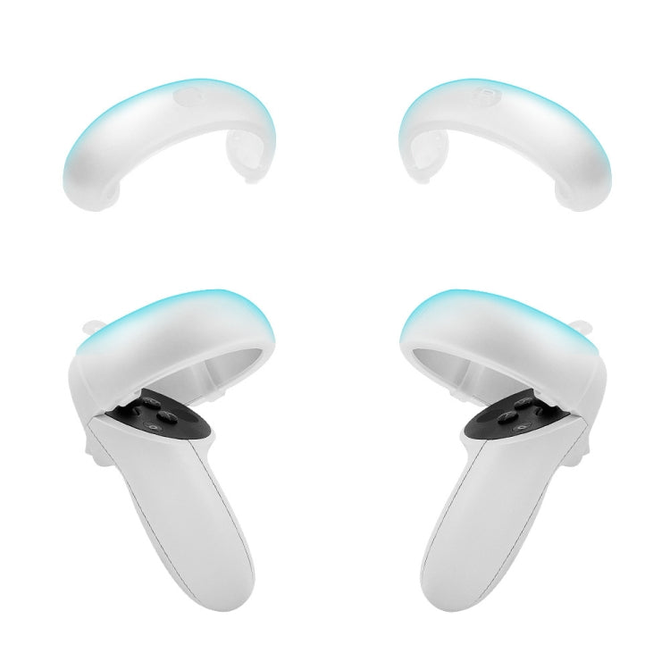 1 Pair  Controller Grip Anti-collision Silicone Ring for Meta Quest 2(Transparent) - VR Accessories by buy2fix | Online Shopping UK | buy2fix