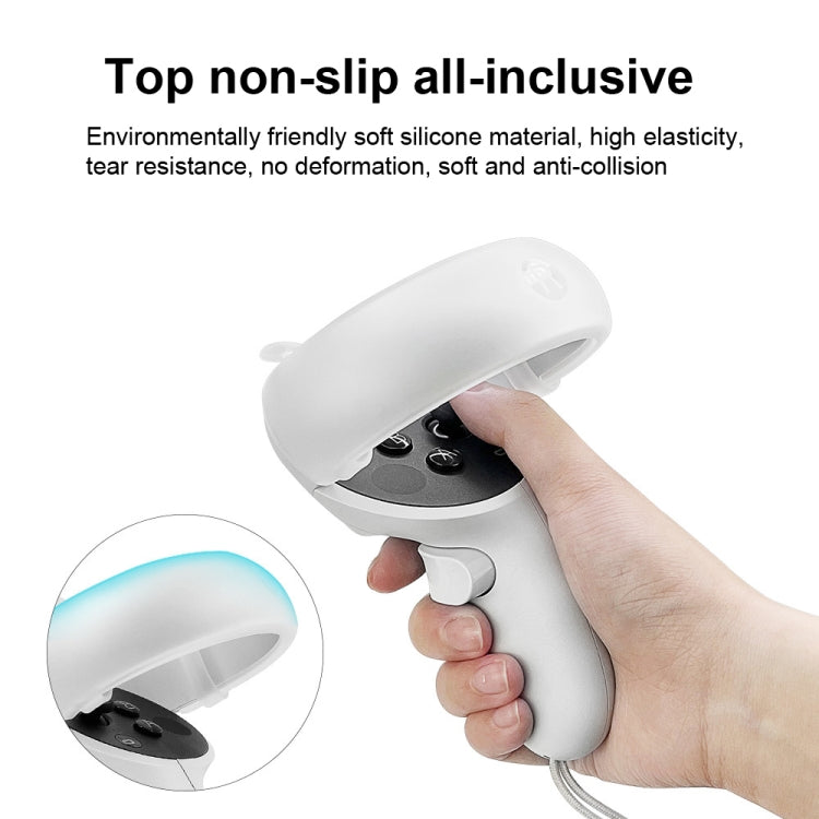 1 Pair  Controller Grip Anti-collision Silicone Ring for Meta Quest 2(Transparent) - VR Accessories by buy2fix | Online Shopping UK | buy2fix