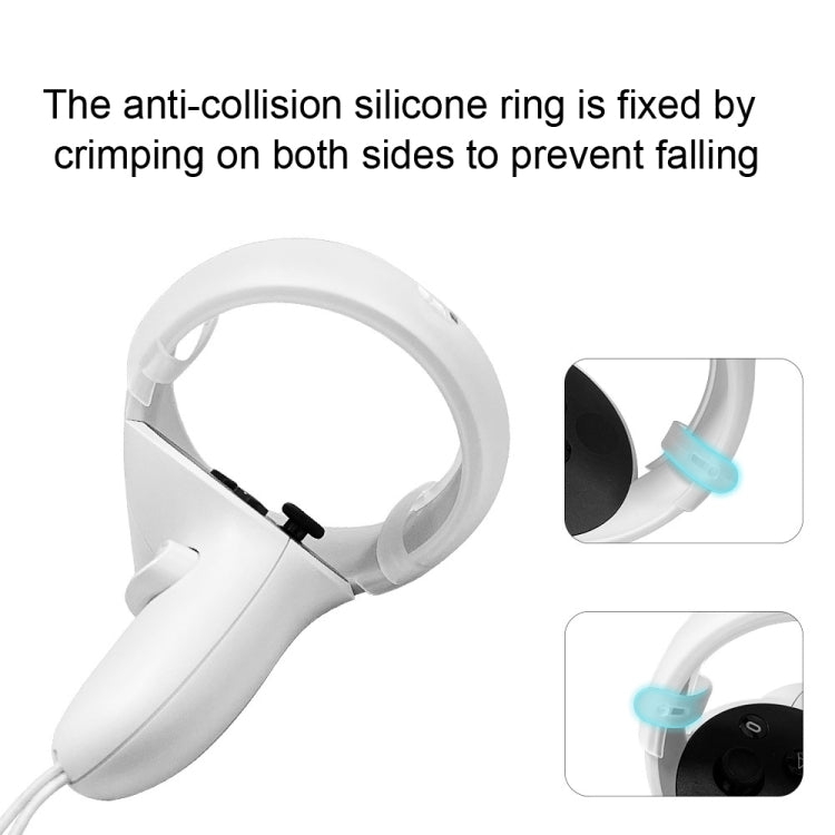 1 Pair  Controller Grip Anti-collision Silicone Ring for Meta Quest 2(Transparent) - VR Accessories by buy2fix | Online Shopping UK | buy2fix