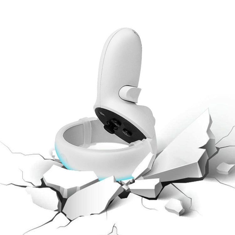 1 Pair  Controller Grip Anti-collision Silicone Ring for Meta Quest 2(Transparent) - VR Accessories by buy2fix | Online Shopping UK | buy2fix