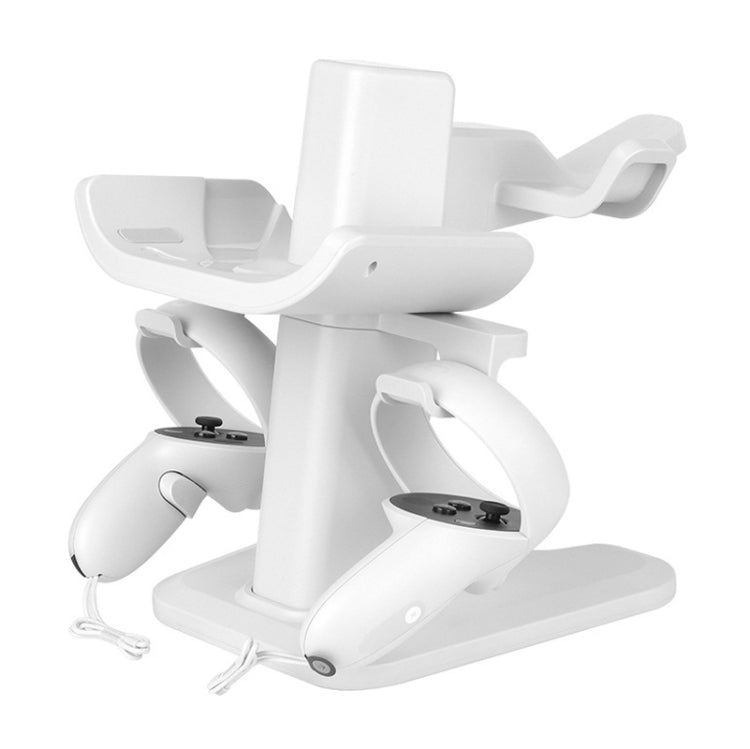 VR Stand Headset Display And Controller Holder Mount For Meta Quest 2(White) - VR Accessories by buy2fix | Online Shopping UK | buy2fix
