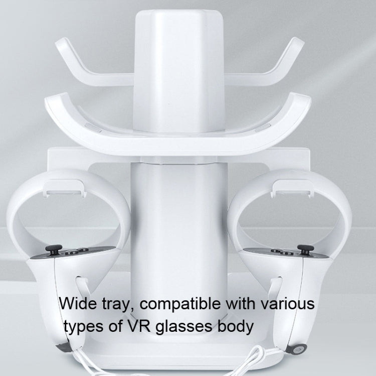 VR Stand Headset Display And Controller Holder Mount For Meta Quest 2(White) - VR Accessories by buy2fix | Online Shopping UK | buy2fix