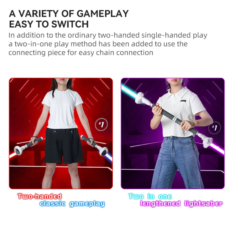 VR Controllers Long Stick Handle for Meta Quest 2 Playing Beat Saber Games - VR Accessories by buy2fix | Online Shopping UK | buy2fix