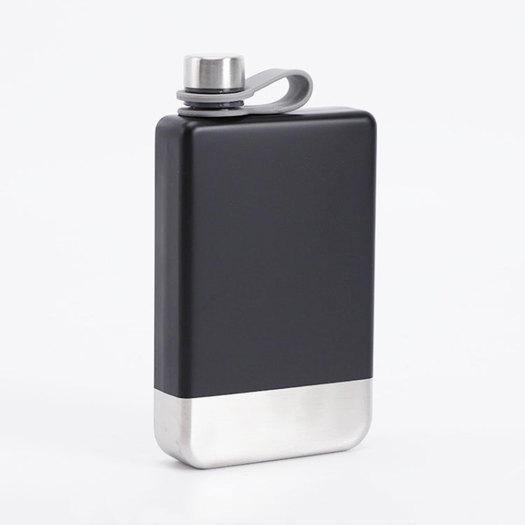 9oz Portable 304 Stainless Steel Flagon Whiskey Vodka Wine Pot Hip Flask(Matte Black) - Condiment Bottles & Hip Flasks by buy2fix | Online Shopping UK | buy2fix
