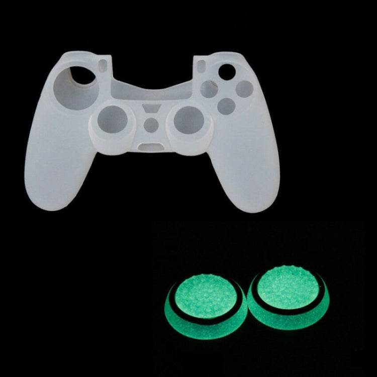 10 PCS Gamepad Silicone Luminous Button Cap Rocker Cap For PS5/PS4/PS3/ONE/360/PRO/series X/S(Transparent Light Green) by buy2fix