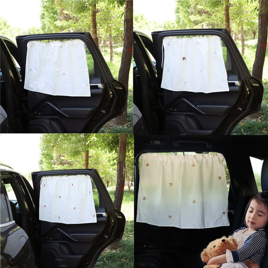 Car Window Summer Heat Insulation Sunshade Curtain Cotton Sun Block(Solar Flower) by buy2fix