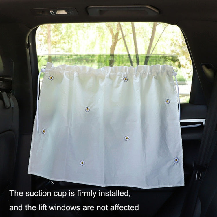 Car Window Summer Heat Insulation Sunshade Curtain Cotton Sun Block(Solar Flower) by buy2fix