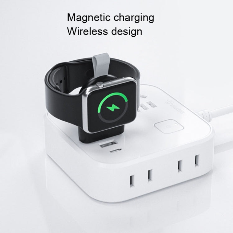 USB Portable Wireless Magnetic Suction Charger For Apple Watch 1/2/3/4/5/6/7/SE(White) by buy2fix