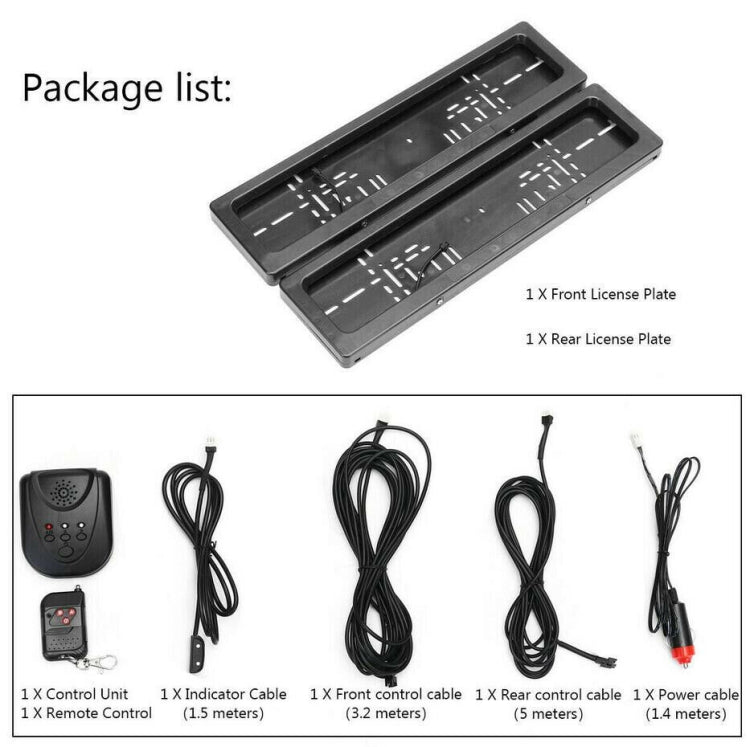 European Standard Electric License Plate Roller Shutter Protective Cover - License Plate Covers & Frames by buy2fix | Online Shopping UK | buy2fix