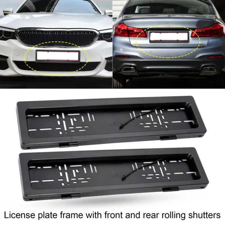 European Standard Electric License Plate Roller Shutter Protective Cover - License Plate Covers & Frames by buy2fix | Online Shopping UK | buy2fix