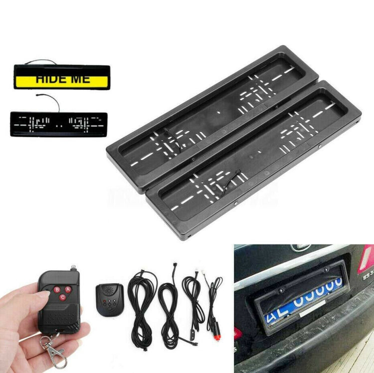 European Standard Electric License Plate Roller Shutter Protective Cover - License Plate Covers & Frames by buy2fix | Online Shopping UK | buy2fix