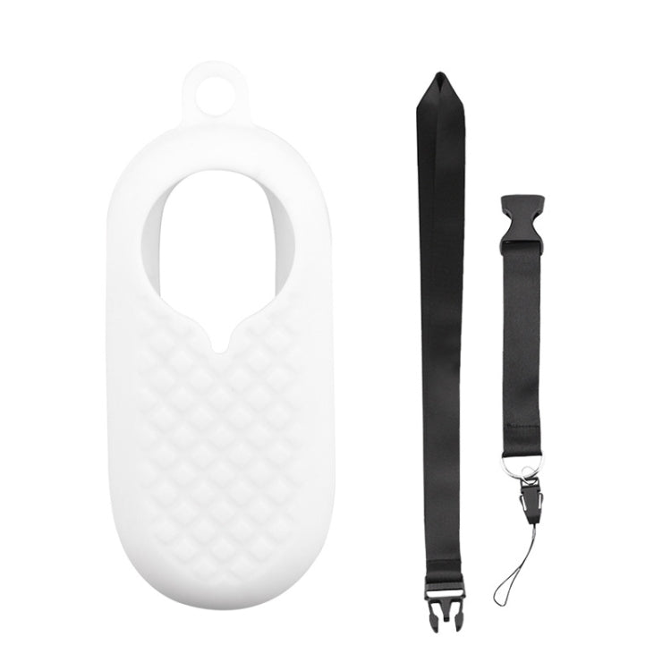 2 PCS Thumb Camera Silicone Case + Lanyard For Insta360 GO2(White) - Case & Bags by buy2fix | Online Shopping UK | buy2fix