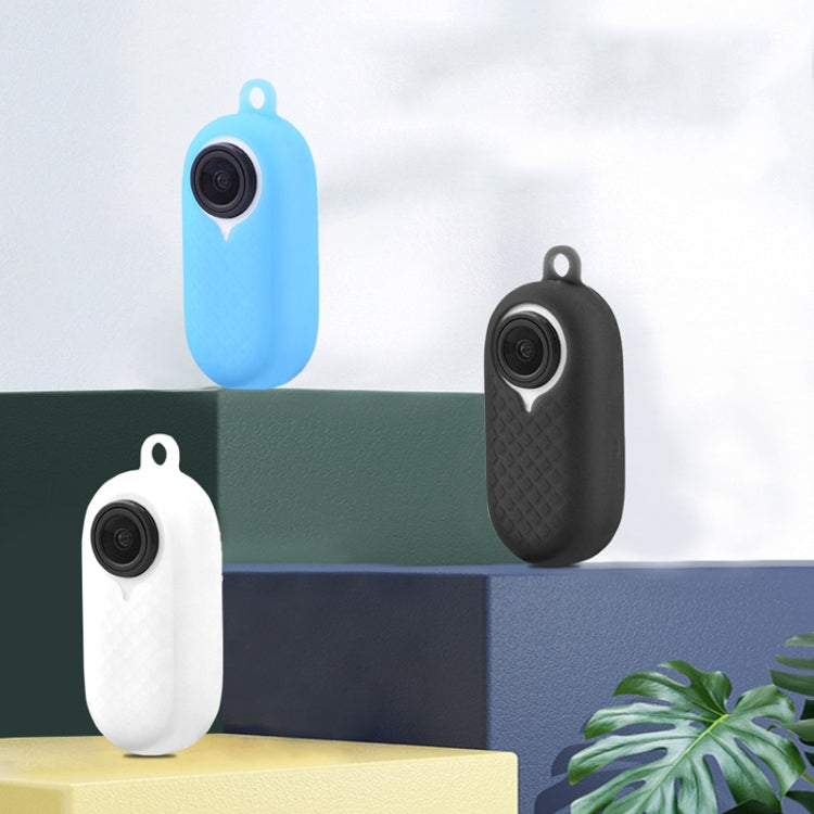 2 PCS Thumb Camera Silicone Case + Lanyard For Insta360 GO2(White) - Case & Bags by buy2fix | Online Shopping UK | buy2fix