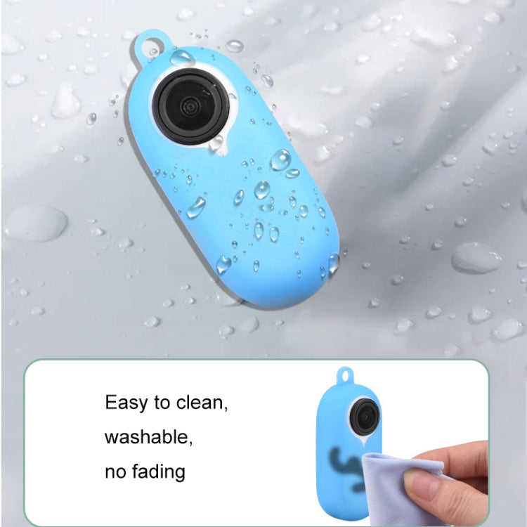 2 PCS Thumb Camera Silicone Case + Lanyard For Insta360 GO2(White) - Case & Bags by buy2fix | Online Shopping UK | buy2fix