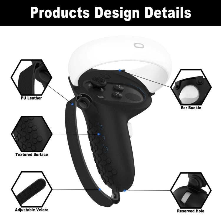 VR Controller Anti-collision Half-pack Silicone Protective Cover For Oculus Quest 2(Black) - VR Accessories by buy2fix | Online Shopping UK | buy2fix
