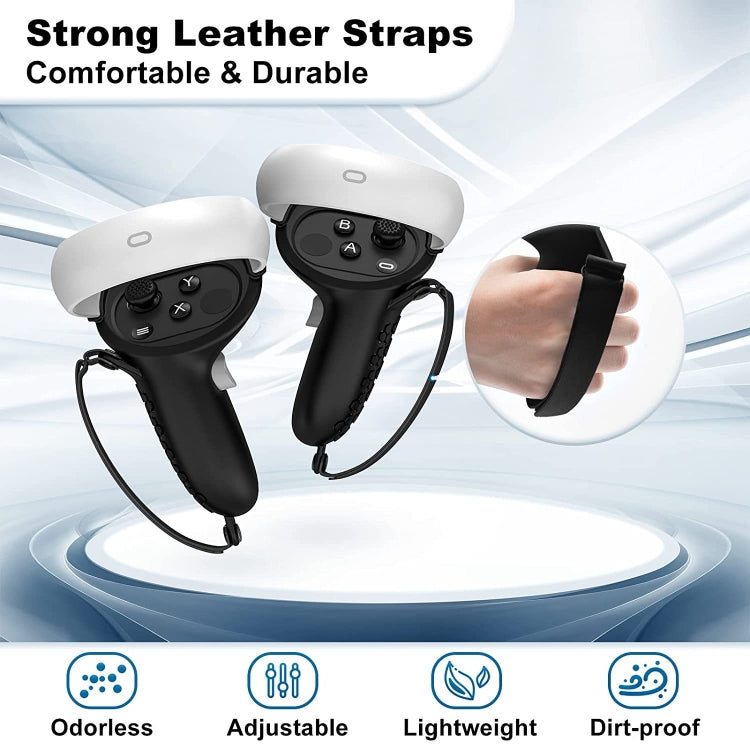 VR Controller Anti-collision Half-pack Silicone Protective Cover For Oculus Quest 2(Black) - VR Accessories by buy2fix | Online Shopping UK | buy2fix