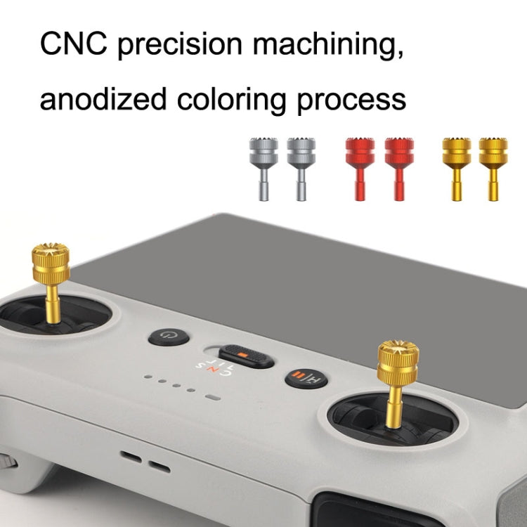 1 Pair Sunnylife MM3-YG393 For DJI Mini3 Pro DJI RC With Screen Remote Control Thumb Rocker(Titanium) by Sunnylife