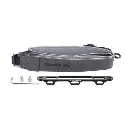 Sunnylife MM3-GS389 For Mini 3 Pro DJI RC with Screen Remote Control Leather Lanyard(Black Gray) by Sunnylife