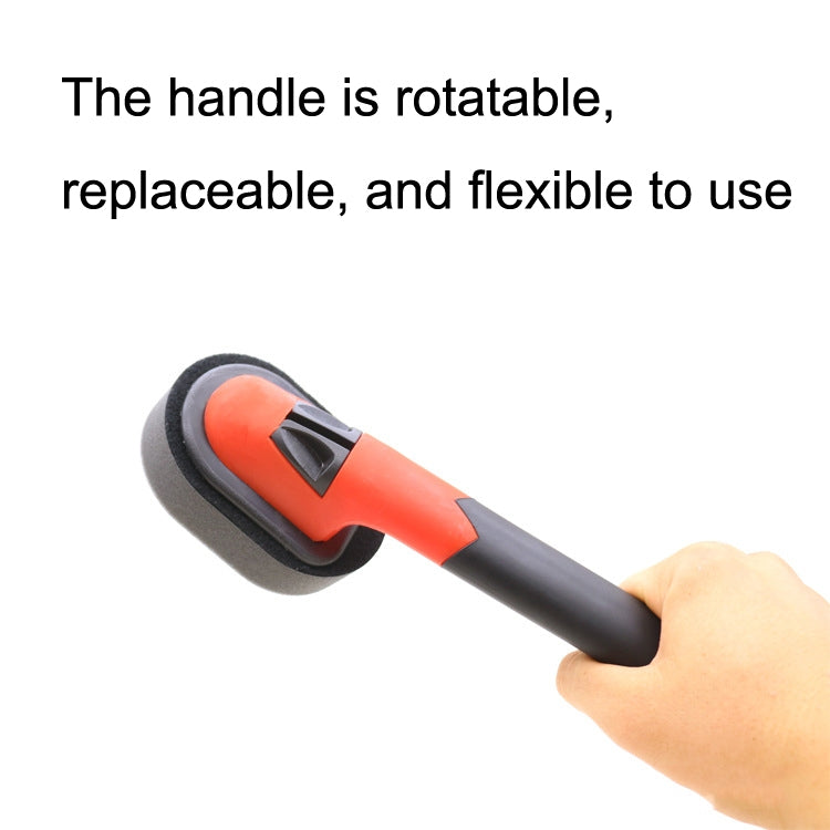 Handle + Sponge Long Handle Car Tire Varnishing Brush Tire Waxing Brush Sponge - Polishing Machine & Accessories by buy2fix | Online Shopping UK | buy2fix