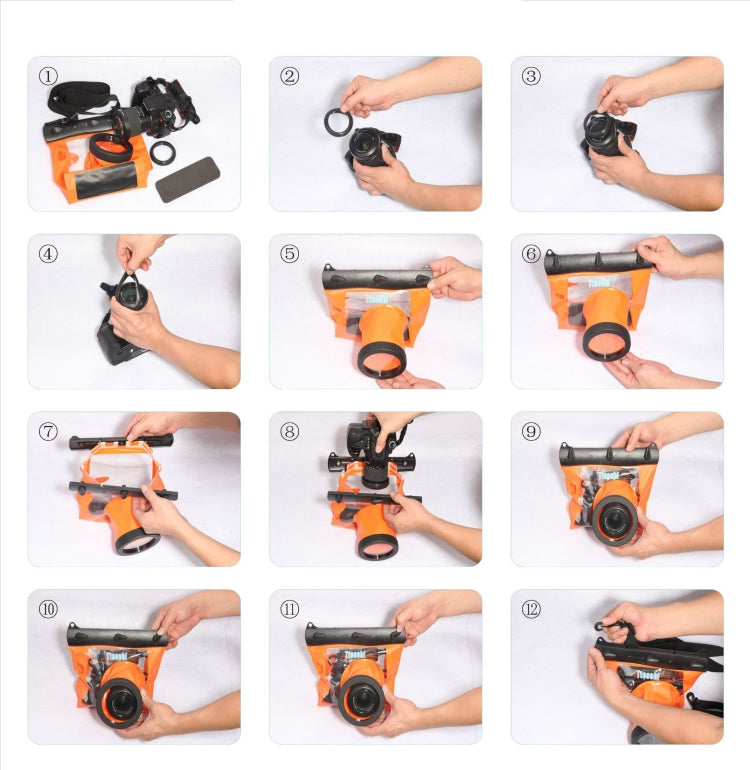 Tteoobl 20m Underwater Diving Camera Housing Case Pouch Camera Waterproof Dry Bag, Size: M(Frosted Transparent) - Diving Accessories by Tteoobl | Online Shopping UK | buy2fix