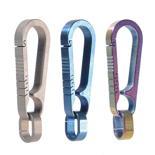 Men Titanium Alloy Keychain Car Key Waist Hanging(Blue) by buy2fix