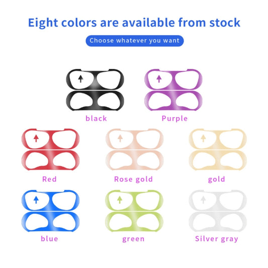 2 PCS Headphone Inner Cover Sticker Dustproof Protective Film For Airpods 3(Black) by buy2fix