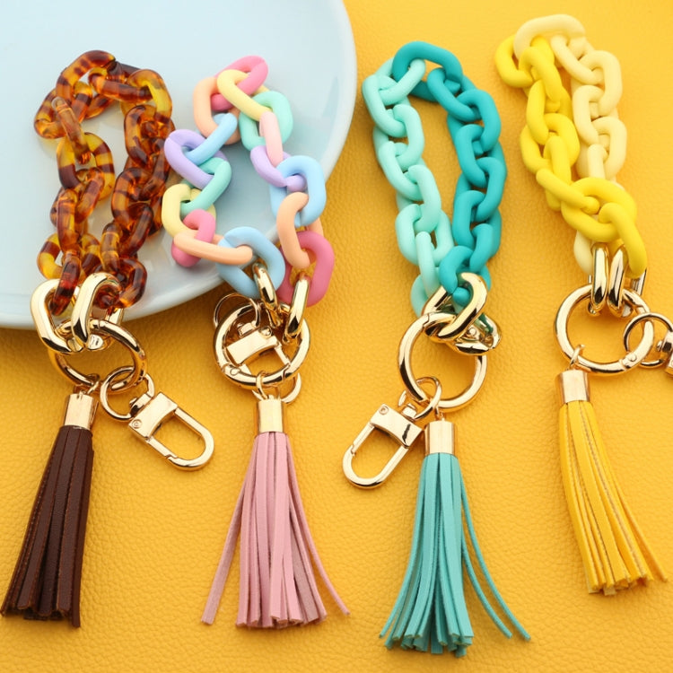 Keychain Ladies Acrylic Bracelet Jewelry(Yellow) by buy2fix