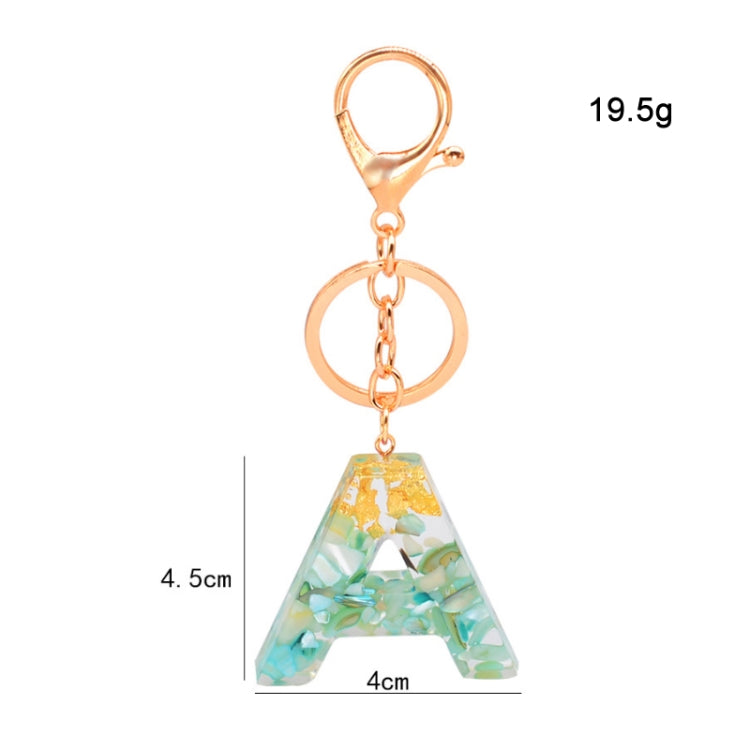 2 PCS Gold Foil Epoxy English Letter Keychain Bag Pendant(X) - Key Rings by buy2fix | Online Shopping UK | buy2fix