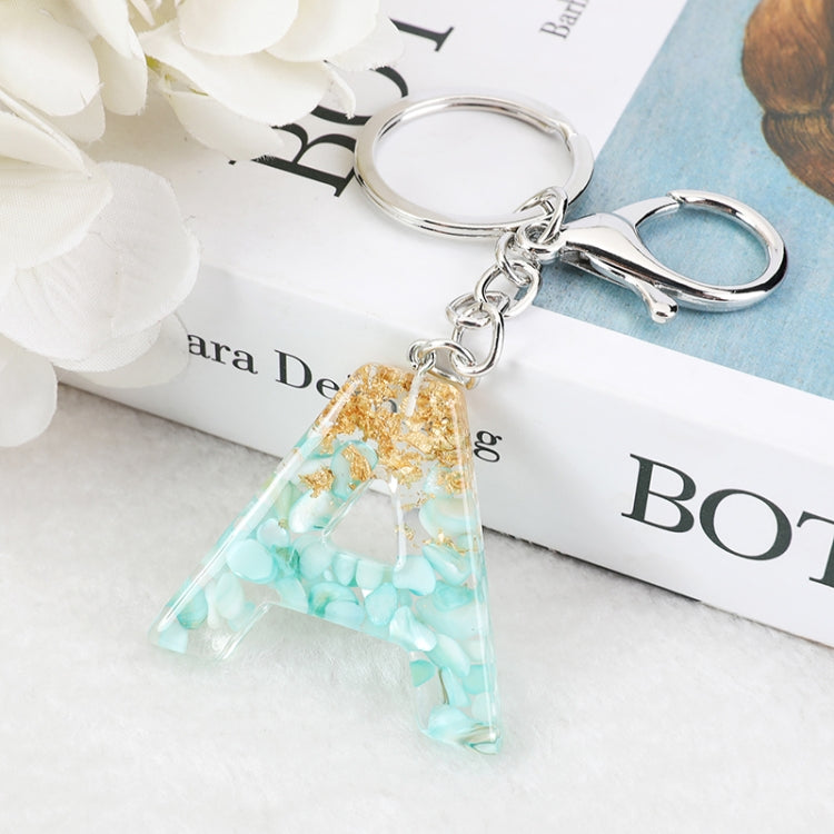 2 PCS Gold Foil Epoxy English Letter Keychain Bag Pendant(X) - Key Rings by buy2fix | Online Shopping UK | buy2fix