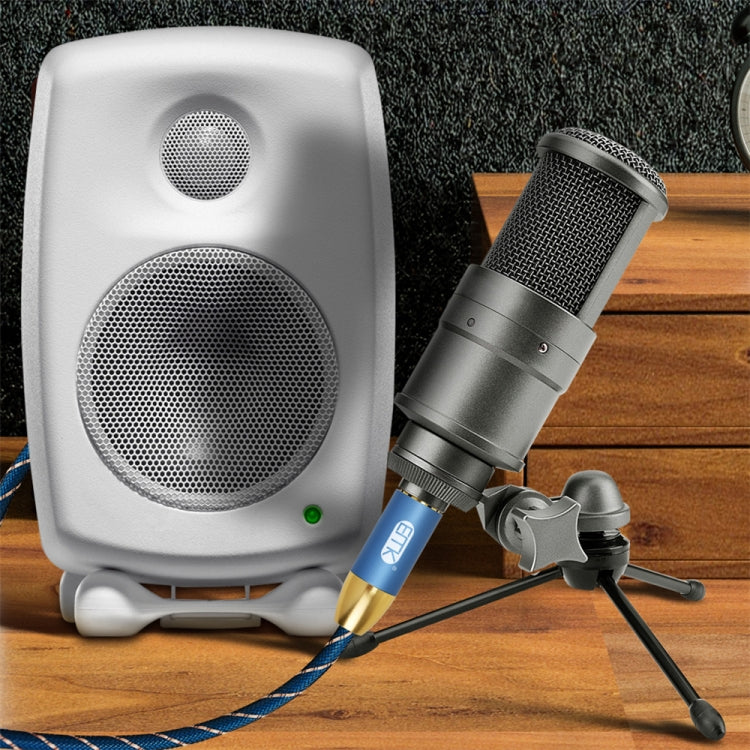 EMK KN603 2Pin 6.5mm Canon Line Balanced Audio Microphone Line,Cable Length: 2m(Blue) by EMK