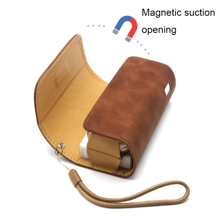 Leather Shockproof Electronic Cigarette Storage Protective Case For IQO 3.0(Coffee) - E Cigarette Accessories by buy2fix | Online Shopping UK | buy2fix
