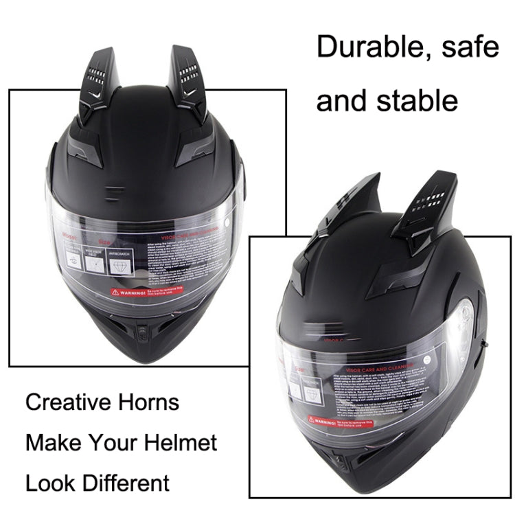 1 Pair Motorcycle Helmet Horns Plastic Paste Decoration(Shiny Black) - In Car by buy2fix | Online Shopping UK | buy2fix