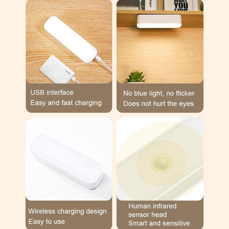 D6 Smart Charging Home Wireless Cabinet Sensor Light, Battery Capacity: 3000 mAh(Yellow Light) - Sensor LED Lights by buy2fix | Online Shopping UK | buy2fix