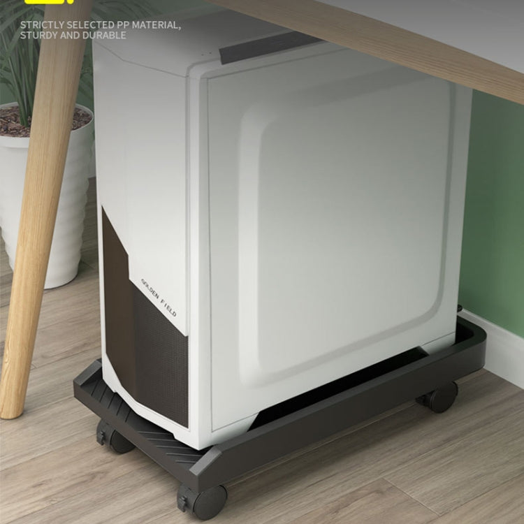 036-1 Desktop Computer Host Increased Rack with Wheels, Spec: Universal Wheel (Apricot) - Host Bracket by buy2fix | Online Shopping UK | buy2fix